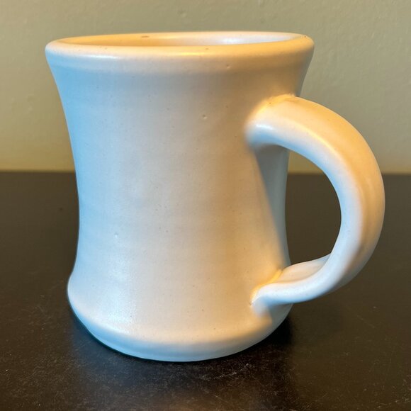 Handcrafted White Matte Pottery Mug with Rooster on Minnesota Shaped Medalion - Picture 4 of 12